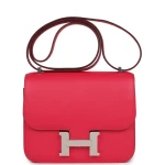 Hermès Constance 18 Rose Extreme Epsom Palladium Hardware