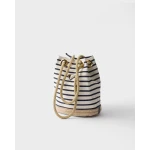 Prada Mariner small striped fabric bucket bag