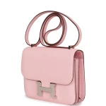 Hermès Constance 18 Rose Sakura Chevre Palladium Hardware