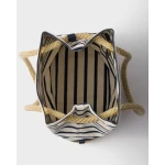 Prada Mariner small striped fabric bucket bag