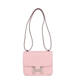 Hermès Constance 18 Rose Sakura Chevre Palladium Hardware