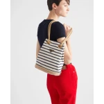 Prada Mariner small striped fabric bucket bag