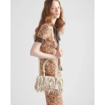 Prada Galleria medium nappa leather bag with fringe and studs