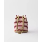 Prada Mariner small striped fabric bucket bag