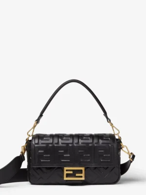 Baguette Black leather bag