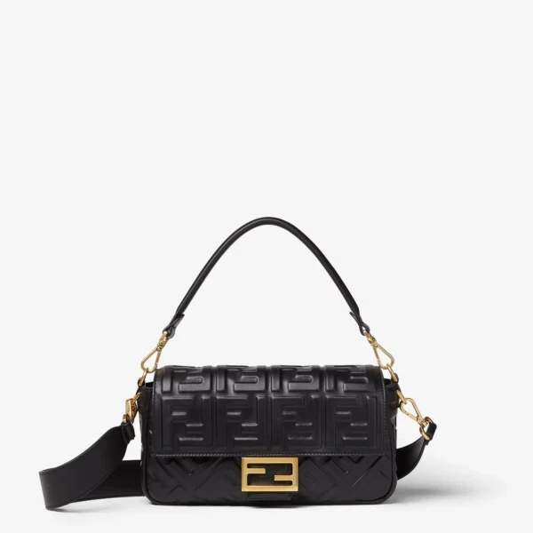 Baguette Black leather bag