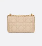 Medium Soft Dior Caro Bag Powder Beige Macrocannage Lambskin