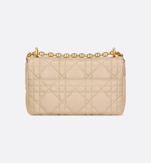 Medium Soft Dior Caro Bag Powder Beige Macrocannage Lambskin