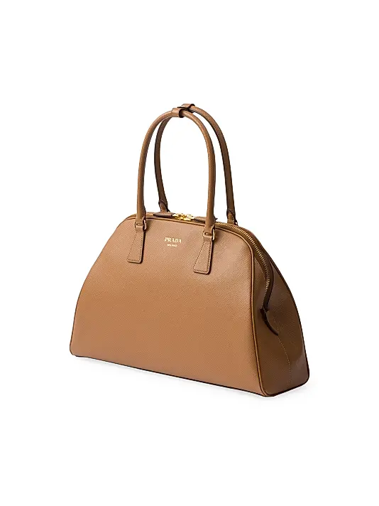 Prada Large Brown Saffiano Leather Bag