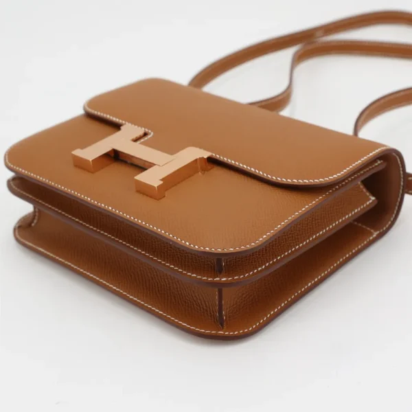 Hermès Constance Mirror 18 Gold in Epsom, Rose Gold hardware