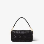 Baguette Black leather bag
