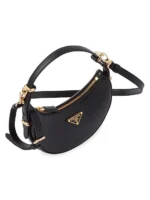 Prada Arquè Leather Mini Shoulder Bag Black