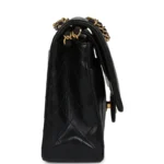 Vintage Chanel Medium Classic Double Flap Bag Black Lambskin Gold Hardware