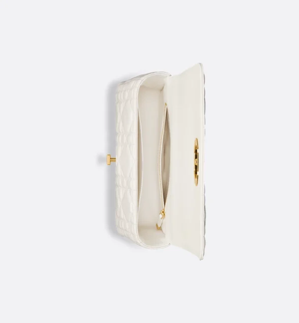 Medium Soft Dior Caro Bag Latte Macrocannage Lambskin