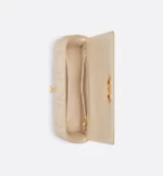 Medium Soft Dior Caro Bag Powder Beige Macrocannage Lambskin