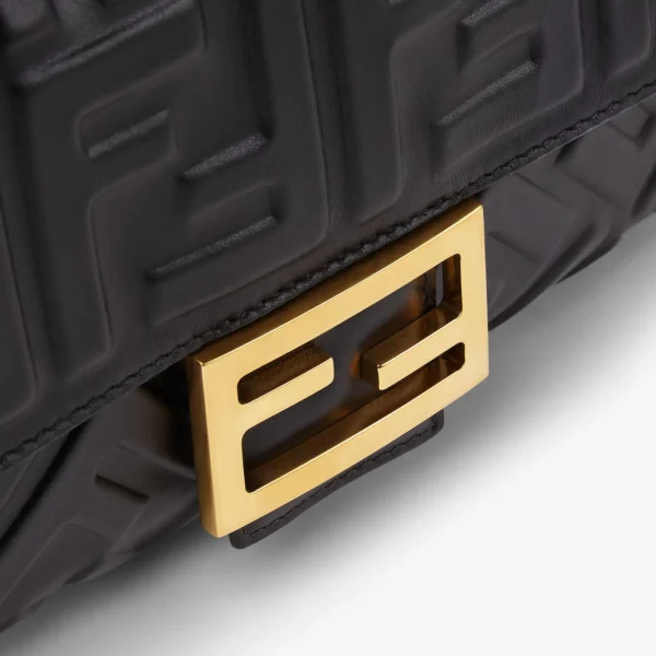 Baguette Black leather bag