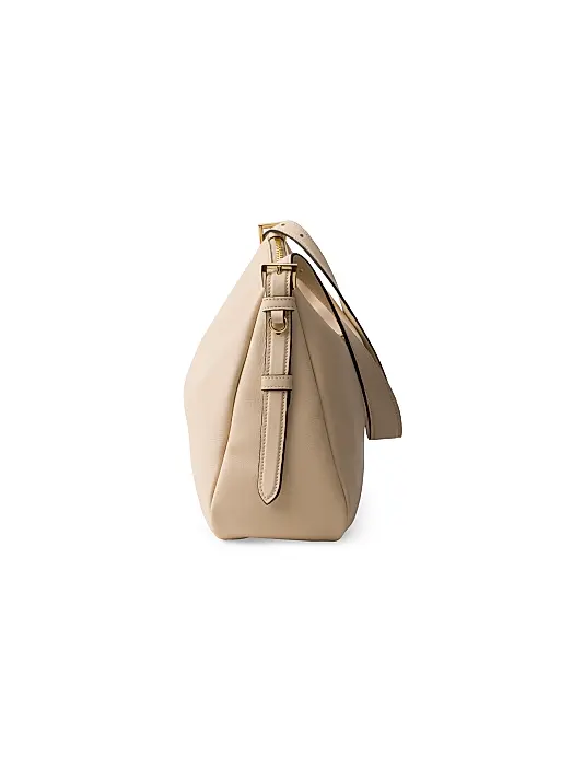 Prada Aimèe Large Leather Shoulder Bag Khaki