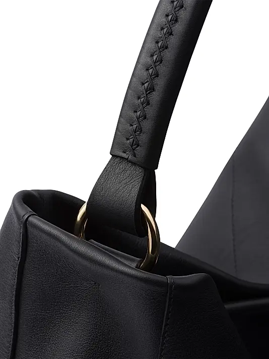 Prada Large Black Leather Shoulder Bag