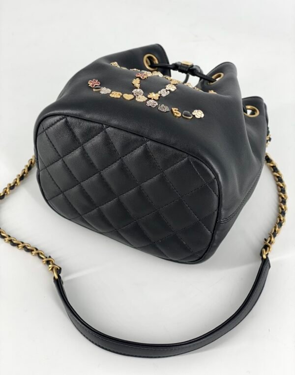 CHANEL LUCKY CHARMS CC DRAWSTRING MINI BUCKET BAG