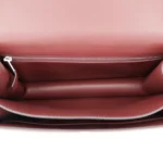 HERMèS Limited Edition Constance Toile de Camp 24 Dechainee shoulder bag in Canvas and Bordeaux Swift leather with Palladium hardware