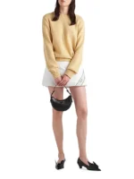 Prada Arquè Leather Mini Shoulder Bag Black