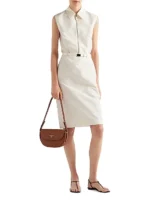 Prada Arquè Leather Shoulder Bag with Flap