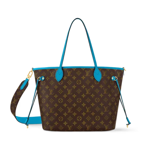 Neverfull Bandoulière Inside Out MM Blue