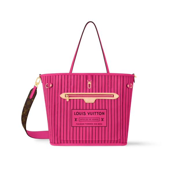 Neverfull Bandoulière Inside Out MM Pink